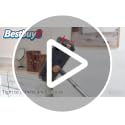 3-in-1 Heavy Duty Floor Scrub Brush with Squeegee & Long Handle