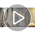 Large 18 Inch Christmas Stockings Set with Personalized Name Tags & Metal Holders - White and Khaki