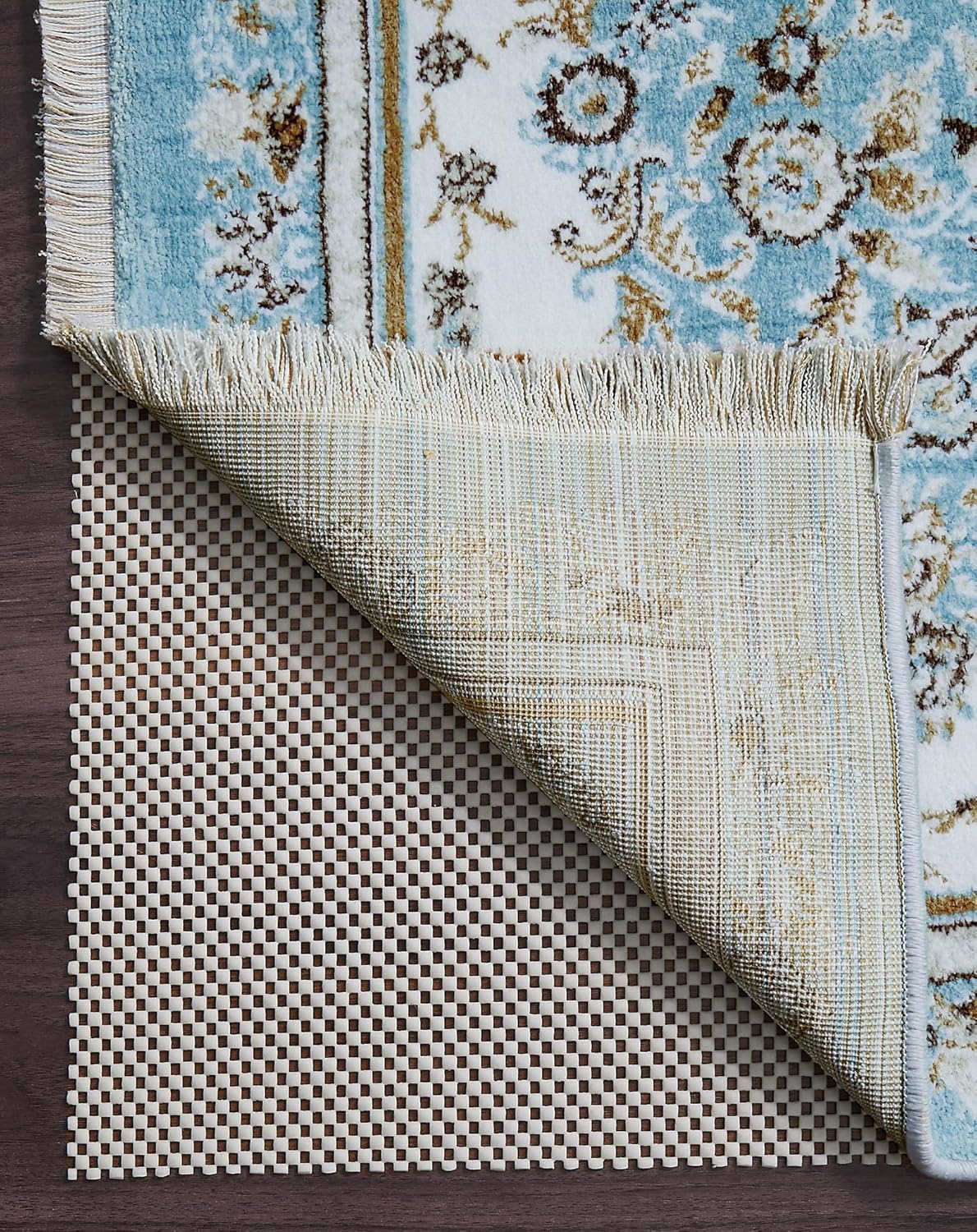 Veken Rug Pad Gripper - Non-Slip 8x12 Ft Mat for Hardwood & Tile Floors | Thick Anti-Skid Design