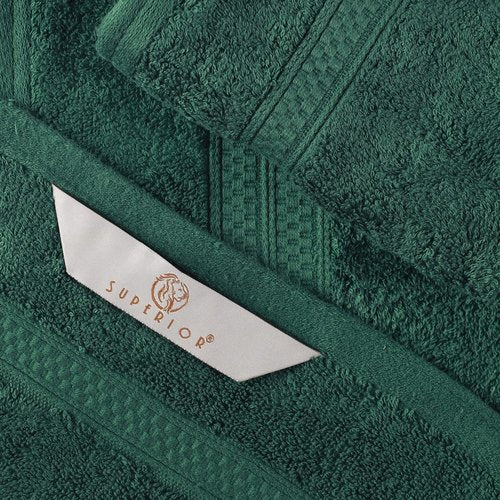 Superior Rayon from Bamboo Cotton Blend Hand Towel Set, Ideal for Bathroom, Guest Bath, Gym, Spa, Bathroom, Kitchen Decor, Home Essentials, Includes; 6 Hand Towels, 16” x 30", Hunter Green
