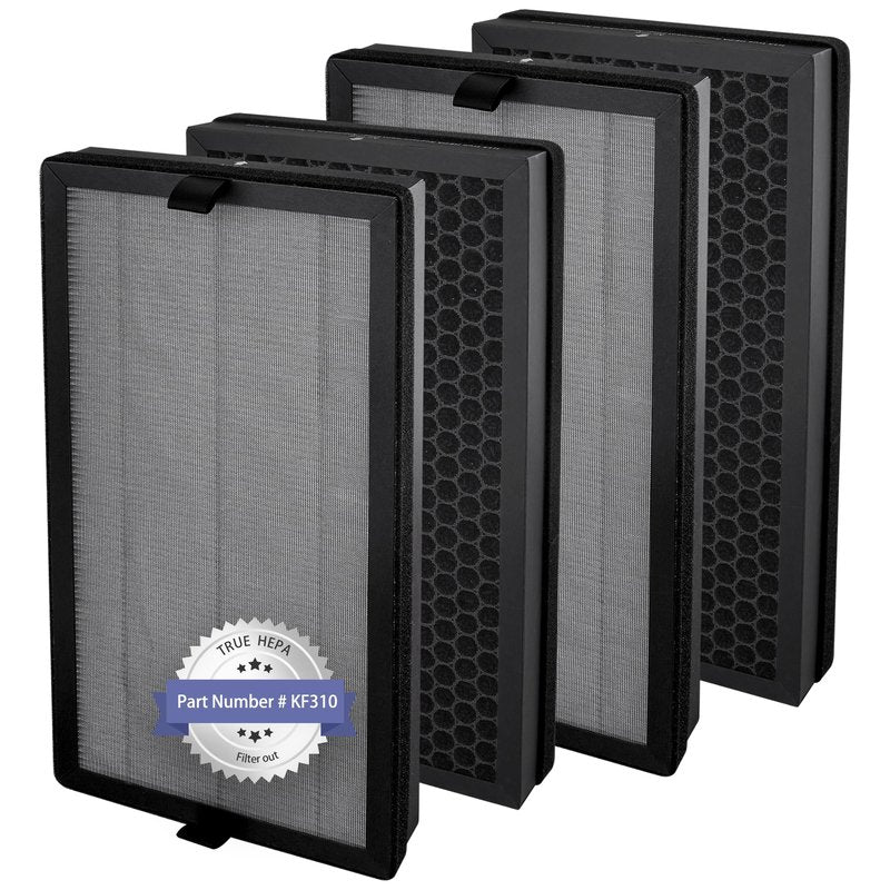 Popurure KF310 Replacecment Filter Compatible with Kenmore SMART 1500e Series Air Purifier PM3020, Part No.KF310 Filters, with 3-in-1 True HEPA Filters, 4-Pack