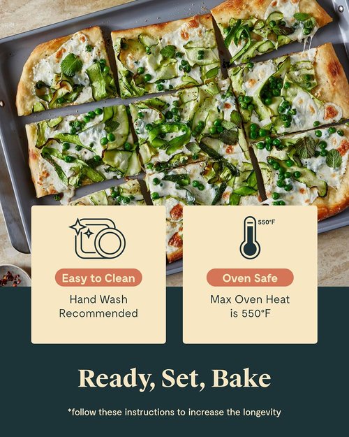Caraway Nonstick Ceramic Bakeware Set - 5 Pieces of Assorted Baking Pans & Sheets | Non-Toxic, Gray