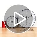 12-Inch Non-Ticking Silent Wall Clock - Modern Battery Operated Round Clock
