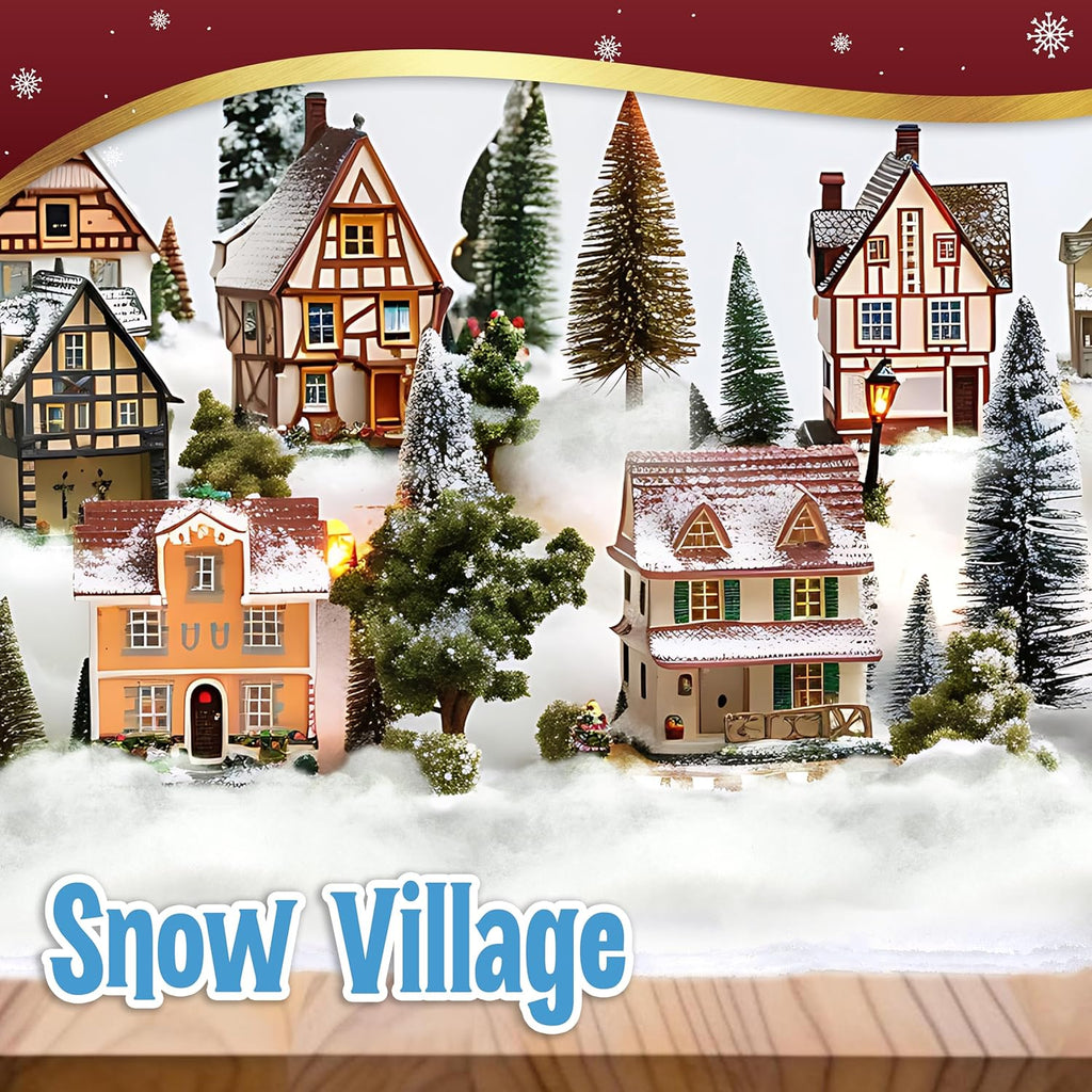 Snow Blanket - 94 x 31 Inch Thick Fluffy Artificial Snow for Christmas Village Displays | White Winter Décor