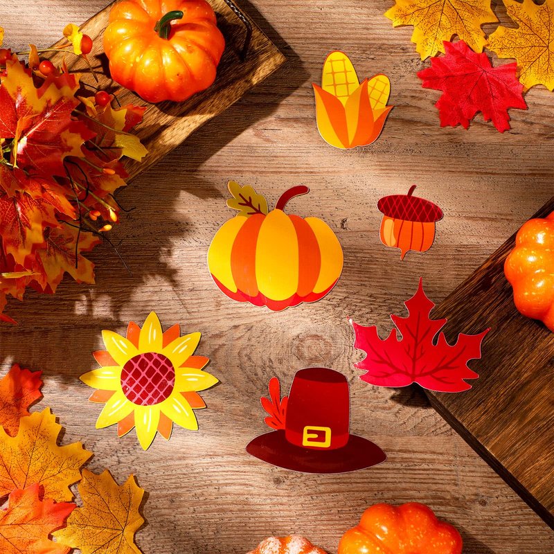 Tallew 24 Pcs Fall Refrigerator Magnets Fall Theme Car Decals Holidays Magnetic Stickers Pumpkin Autumn Leaves Acorn Decoration Autumn Harvest Decoration Fall Theme Thanksgiving Decoration(Null)