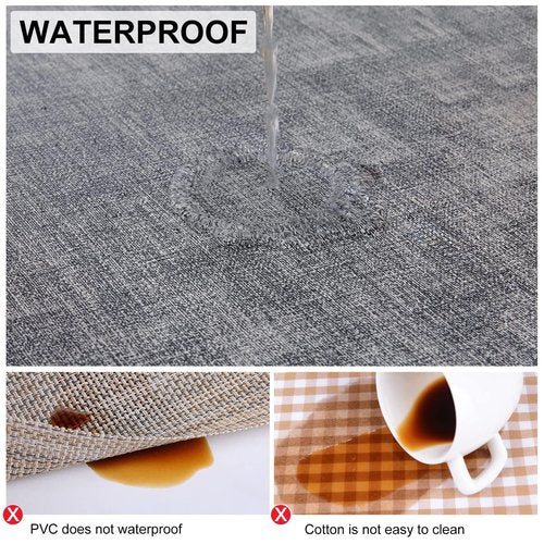 homing Faux Leather Heat Resistant Placemats 4 Packs, Waterproof Wipeable Dining PU Place Mats for Indoor & Outdoor, Easy to Clean, Smokey Grey