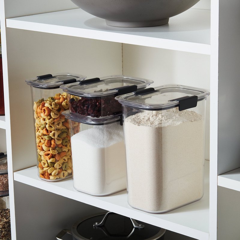 Rubbermaid Brilliance Food Storage Containers Set with Lids (4 Pieces) | Rubbermaid Brown Sugar Container
