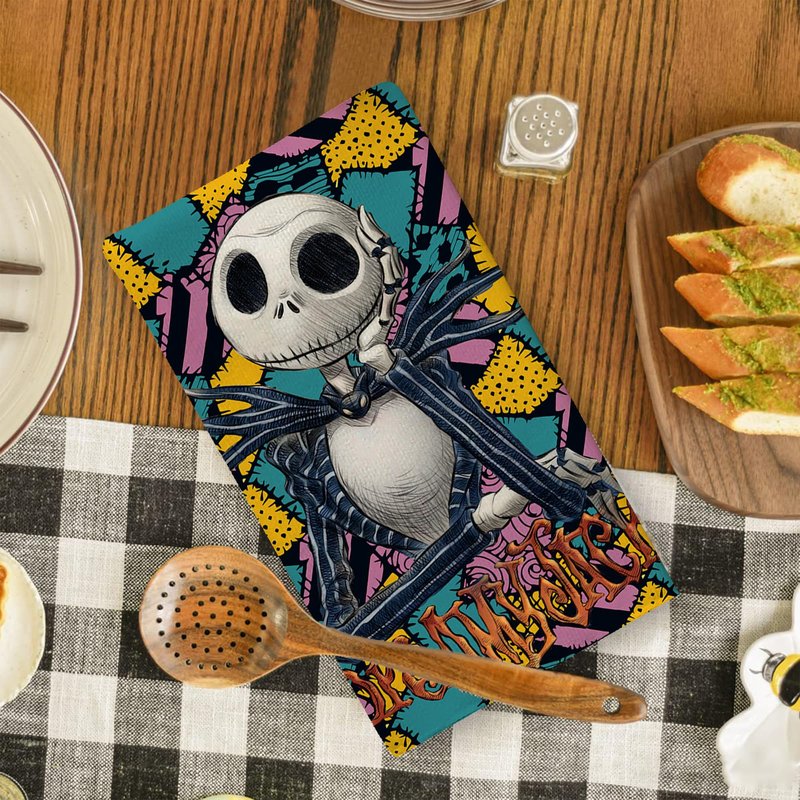 Yarcooly Halloween Kitchen Towels Dish Towels Gothic Decor Day of The Dead Halloween Decorations for Home Party