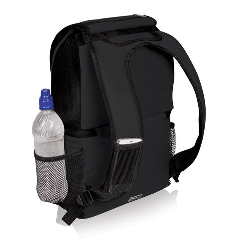 PICNIC TIME Zuma Backpack Cooler, Modern Backpack Cooler with 20-Can Capacity, Fully Insulated Hiking and Outdoor Lunch Bag with Water Resistant Interior, Pockets, Padded Straps, (Black)