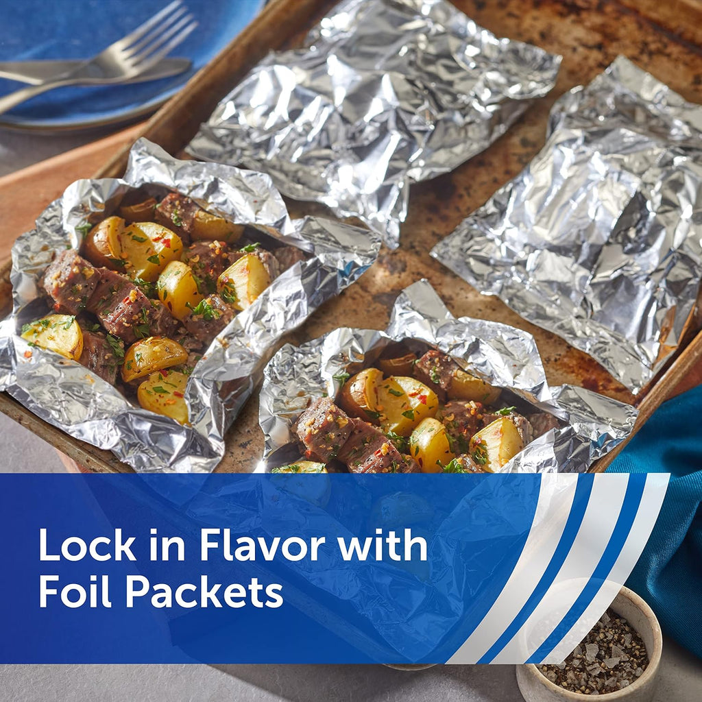 Reynolds Wrap Heavy Duty Aluminum Foil - Thick, Durable Foil with Easy Open Tab | 12 Inches Wide, 50 Sq. Ft.