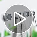3-Piece Adhesive Towel Hooks for Kitchen and Bathroom with Silicone Claws
