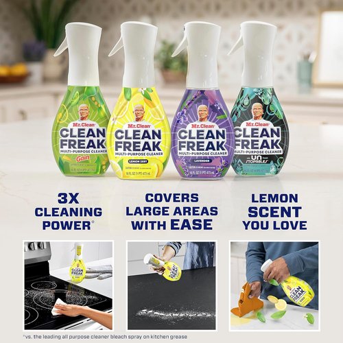 Mr. Clean Deep Cleaning Mist Multi-Surface Spray - Lemon Zest Scent, 16 Fl Oz Starter Kit
