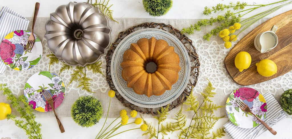 Nordic Ware 12-Cup Bundt Pan - Classic Toffee Finish for Perfectly Baked Cakes