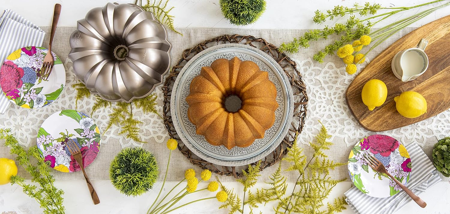 Nordic Ware 12-Cup Bundt Pan - Classic Toffee Finish for Perfectly Baked Cakes