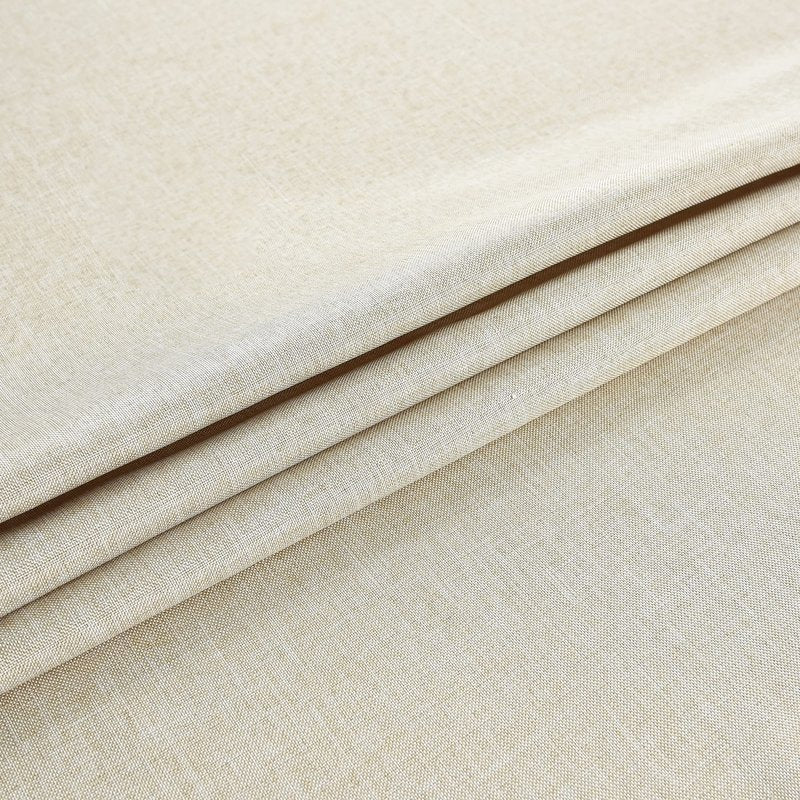 NEWISHER Farmhouse Oval Hemstitch Border Tablecloth Neutral Faux Linen Table Cloth Rustic Table Cover for Dining Kitchen Party Holiday Home (Beige, 60x84 Inch)