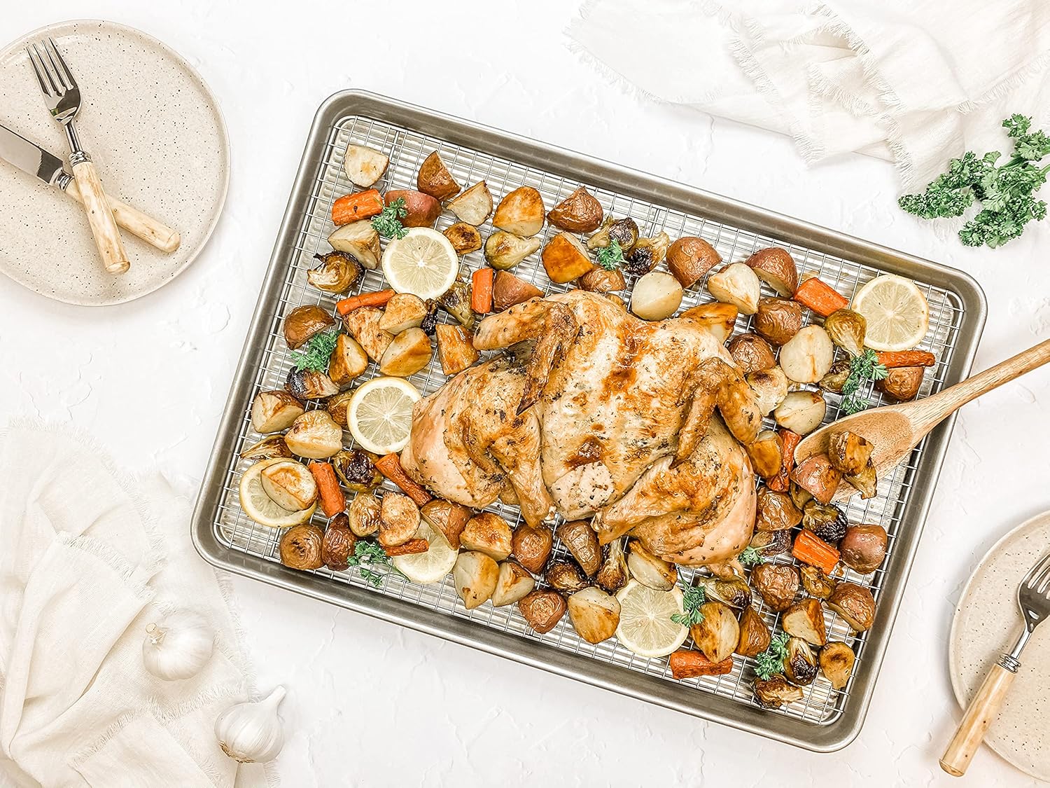 USA Pan Bakeware Heavy Duty Extra Large Nonstick Baking Sheet - Warp Resistant Aluminized Steel