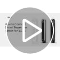 DREO Tower Fan for Bedroom, 20dB Ultra Quiet, 8 Speeds, 90° Oscillating DC Motor with Remote, Black