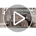 Twin XL Satin Sheet Set, 3-Piece Silky Bedding for College Dorm