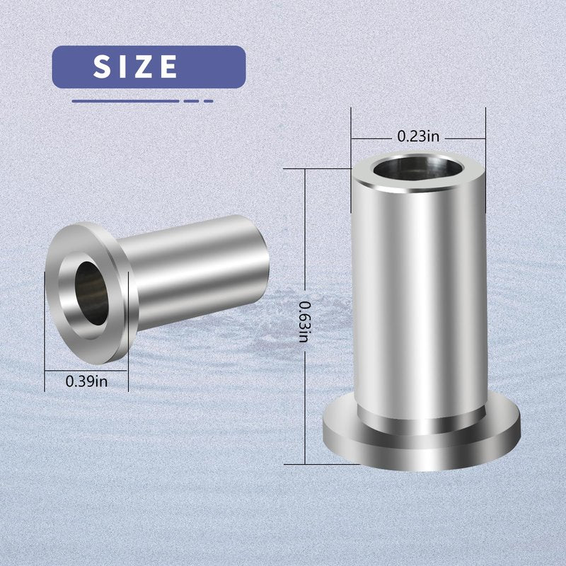 6 Pack 3220 Bearing Sleeve Compatible with Grindmaster Crathco 3220 D & E Series,Fit for D15, D25, D25-4, D35, D35-4, E27, E29, E47, E49 Beverage Dispenser Juicer Bubbler Type，Made of stainless steel