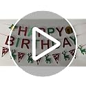 Happy Birthday Christmas Banner - Pre-Strung Holiday Party Decoration