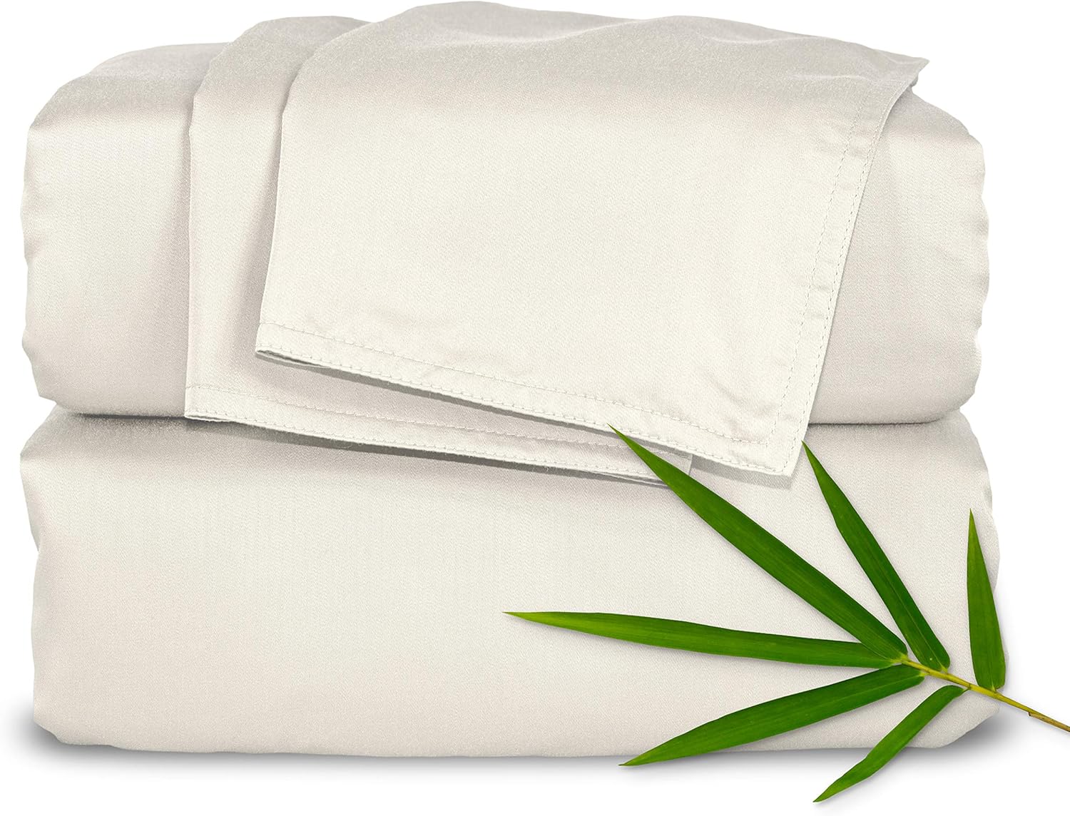 Pure Bamboo Queen Sheets - Luxuriously Soft 100% Organic Viscose Bed Sheet Set | Cooling & Durable (Queen, Ivory)