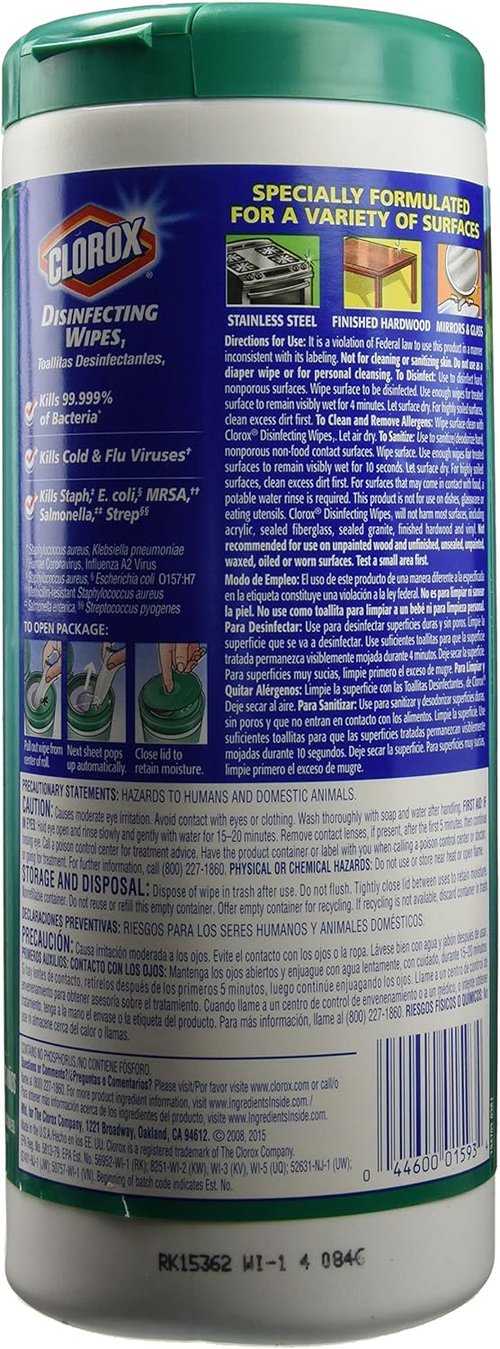 Clorox Wet Wipes - Lemon Fresh Scent for Effective Cleaning | 3 Count Pack