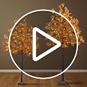 6ft Artificial Lighted Maple Tree - 120 LED Warm White Fall Decor, Indoor & Outdoor