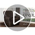 4-Piece Stretch Leather-Look Recliner Chair Cover & Furniture Protector