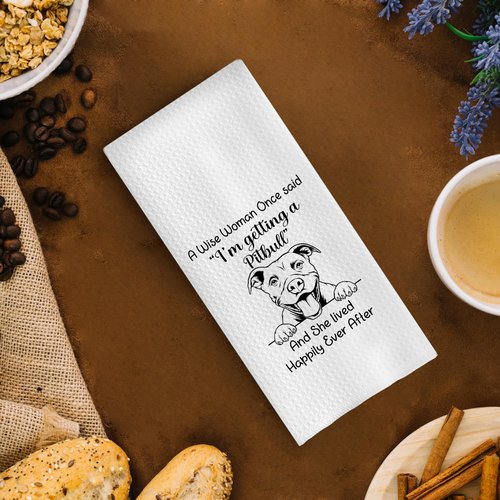 Pitbull Dish Towels - 16 X 24 Inch Funny Hand Towels for Kitchen & Bathroom