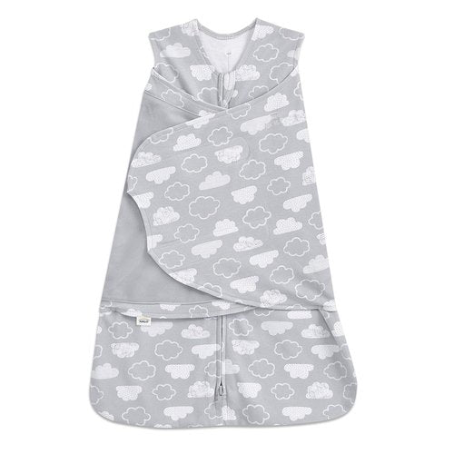 HALO Sleepsack Swaddle - 100% Cotton 3-Way Adjustable Wearable Blanket | TOG 1.5, Clouds, Newborn 0-3 Months