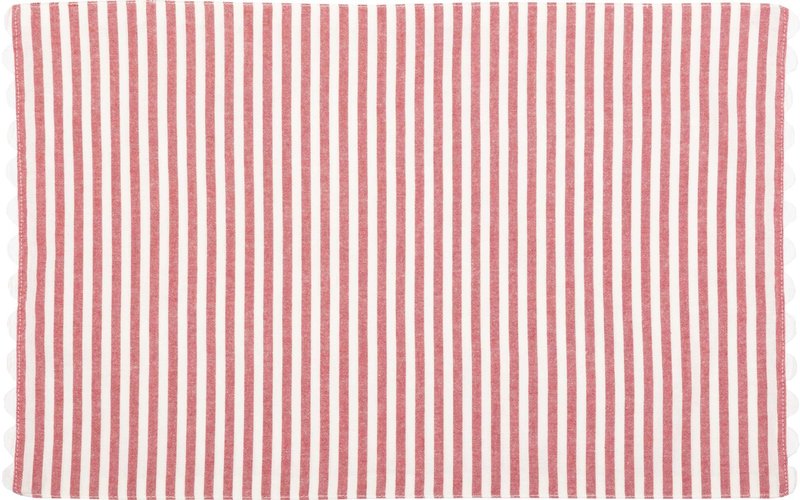 Piper Classics Farmhouse Ticking Stripe Red Placemat, Set of 4, 12x18