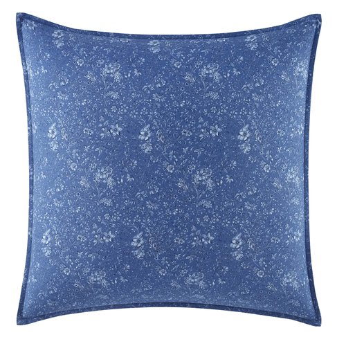 Laura Ashley Home - King Duvet Cover Set, Reversible Cotton Bedding with Matching Shams, Stylish Home Decor for All Seasons (Elise Medium Blue, King)