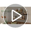 24-Inch Live Edge Floating Shelves - Rustic Reclaimed Elm Wall Shelves (2-Pack)