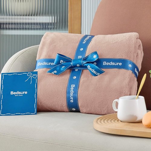 Bedsure GentleSoft Fleece Blanket - King Size Dusty Pink, Soft Lightweight Plush Luxury Microfiber, 108x90 Inches
