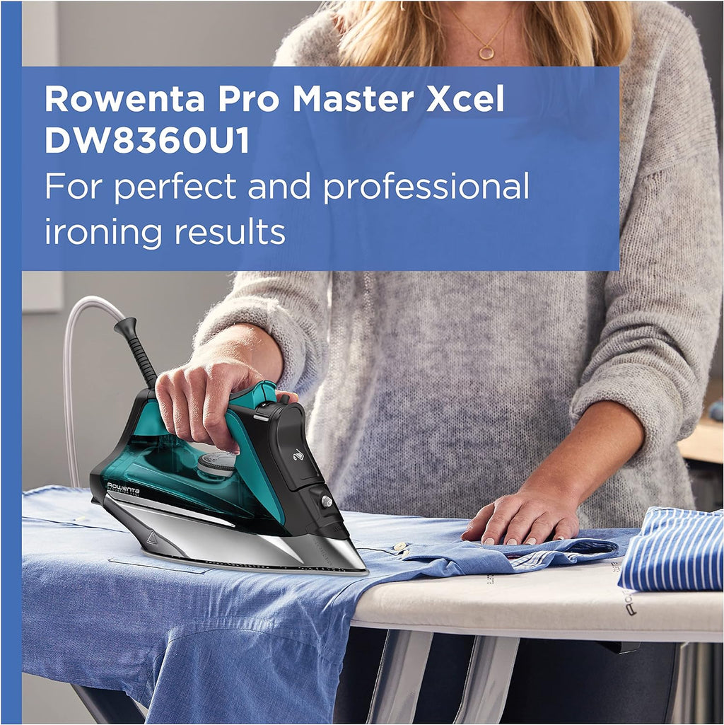 Rowenta Pro Master Steam Iron - Stainless Steel Soleplate, 1775 Watts, 400 Microsteam Holes, Anti-Drip Protection