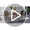Modern PU Leather Dining Chairs Set of 4, Ergonomic Upholstered Kitchen Chairs
