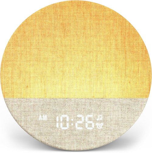 Dreamegg Sunrise Alarm Clock - Customizable Sound Machine & Dimmable Night Light | 29 Soothing Sounds