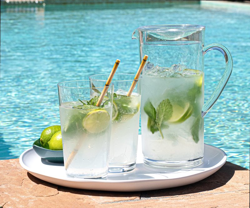 Abode Homewares Simple Acrylic Drinkware Set - Clear - Set of 8