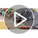Magnetic Stainless Steel Measuring Spoons Set of 8 with Leveler - Black