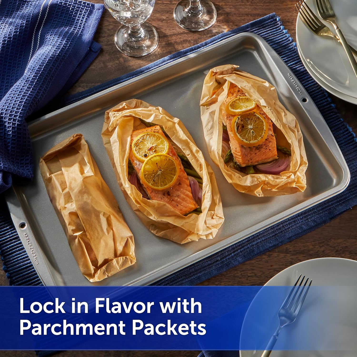 Reynolds Kitchens Unbleached Parchment Paper Roll - Non-Stick, Oven Safe Up to 425°F | 45 Feet x 12 Inches
