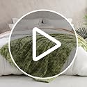 Exclusivo Mezcla 3D Plush Fleece Throw Blanket for Couch - Ivory, 50x70 In
