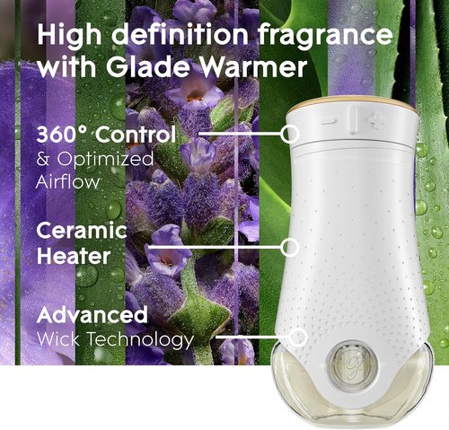 Glade PlugIns Refills Air Freshener - Tranquil Lavender & Aloe Scent, 5 Count | 3.35 Fl Oz