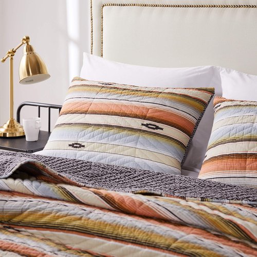 Barefoot Bungalow Painted Desert Quilt Set, 3-Piece Full/Queen, Rose
