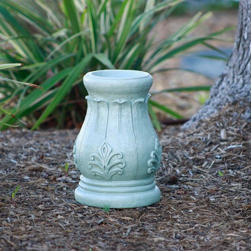 Alpine Corporation 12" Tall Roman Column Gazing Globe Stand - Indoor/Outdoor Display Decor