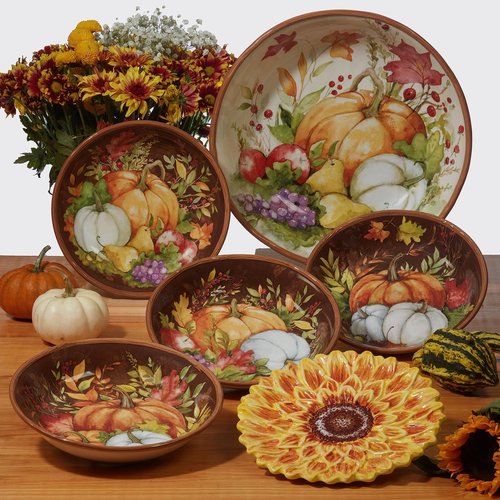 Harvest Blessings Ceramic Rectangular Platter – Ideal for appetizers, desserts, and party favorites, this fall-themed platter adds a cozy harvest touch to every meal and celebration