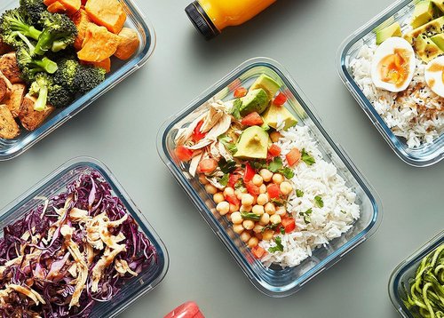 MCIRCO Glass Meal Prep Containers - 5-Pack 36 Oz Airtight Lunch Containers with Snap Locking Lids | Microwave, Oven, Freezer Safe