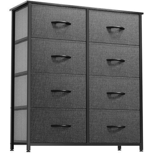 DWVO Fabric Dresser - 8 Drawer Chest for Bedroom & Living Room Storage Solutions