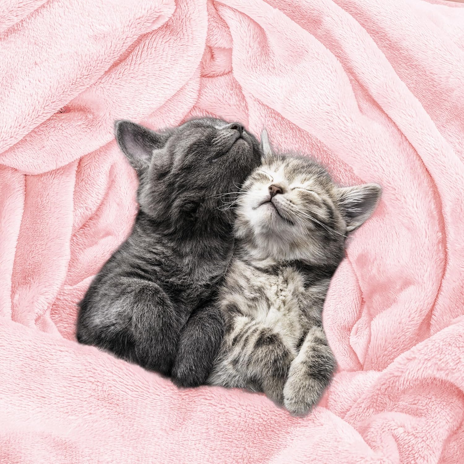 Utopia Bedding Fleece Blanket - Soft Pink Microfiber Twin Size | Luxury Anti-Static 300GSM (60x80 Inch)