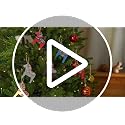 6-Piece Wooden Swedish Dala Horse Christmas Tree Ornaments, Vintage Style