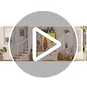 Farmhouse Hall Tree with LED Lights, Entryway Bench with Coat Hooks & Storage